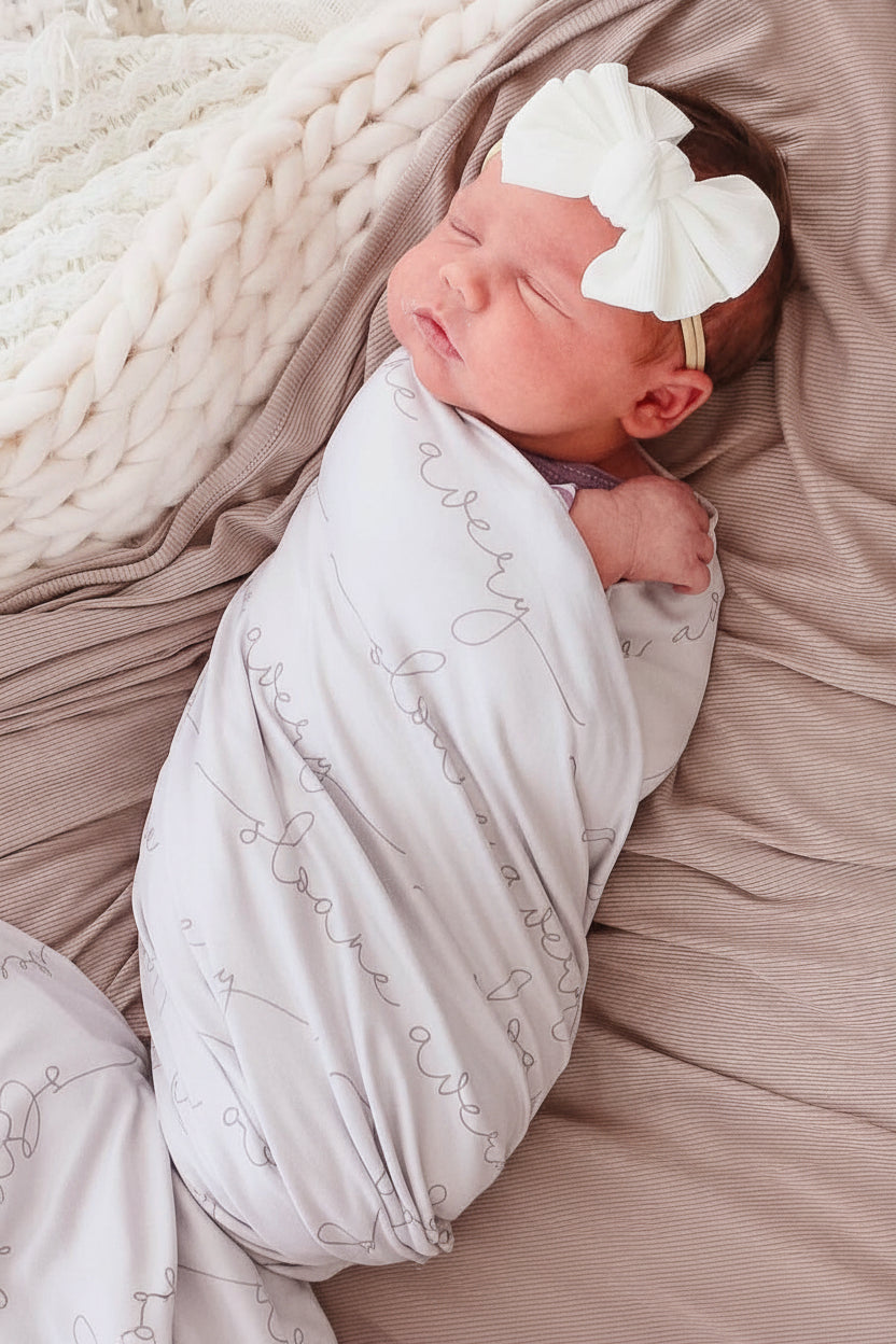 Personalized Baby Name Swaddle Blanket | Dusty Hues