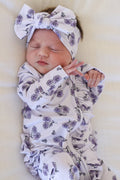 Ruffle Zipper Footie | Amethyst Garden