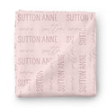 Personalized Blush Baby Name Swaddle Blanket