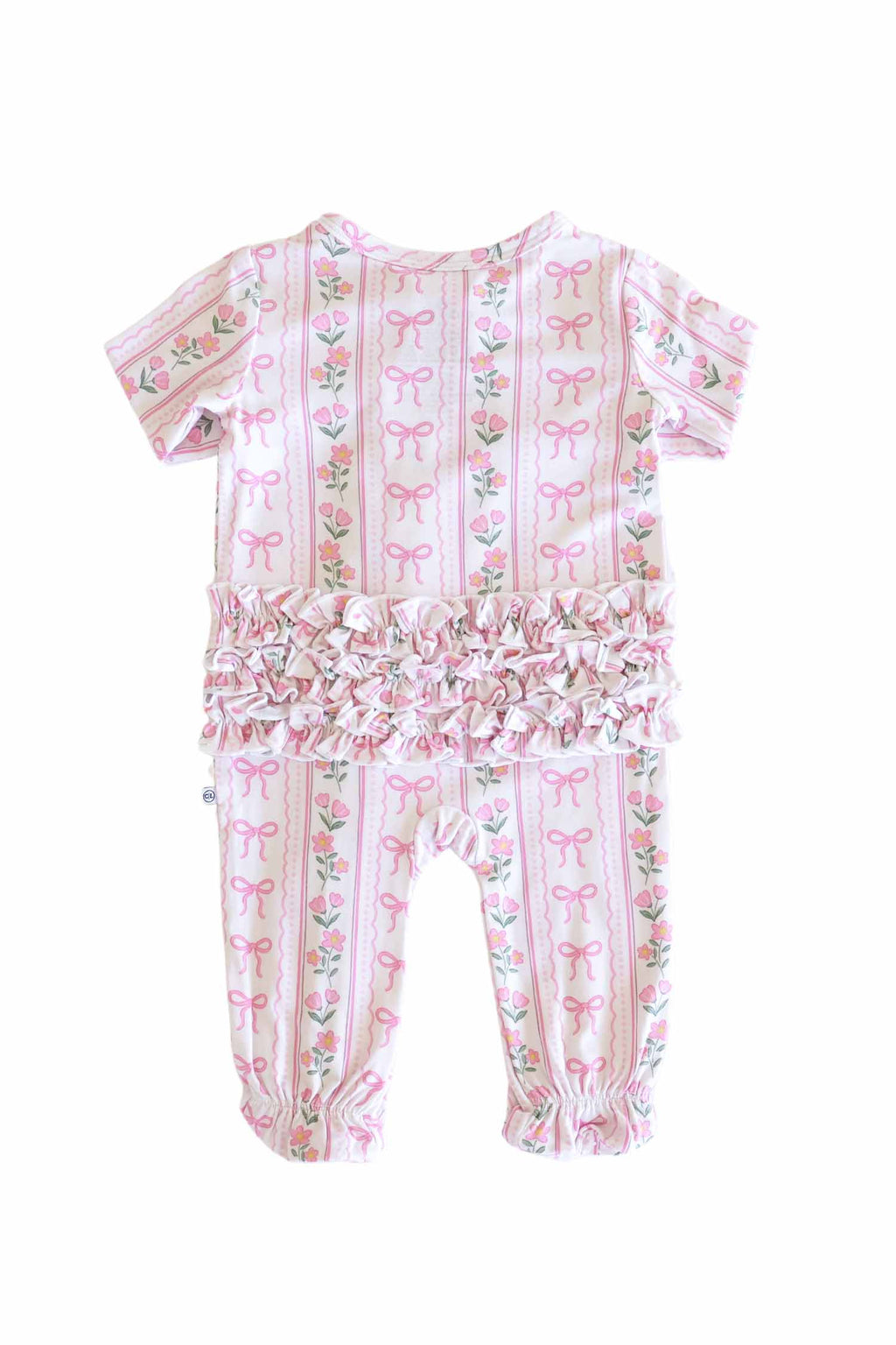 Ruffle Zipper Footie | Coquette Garden