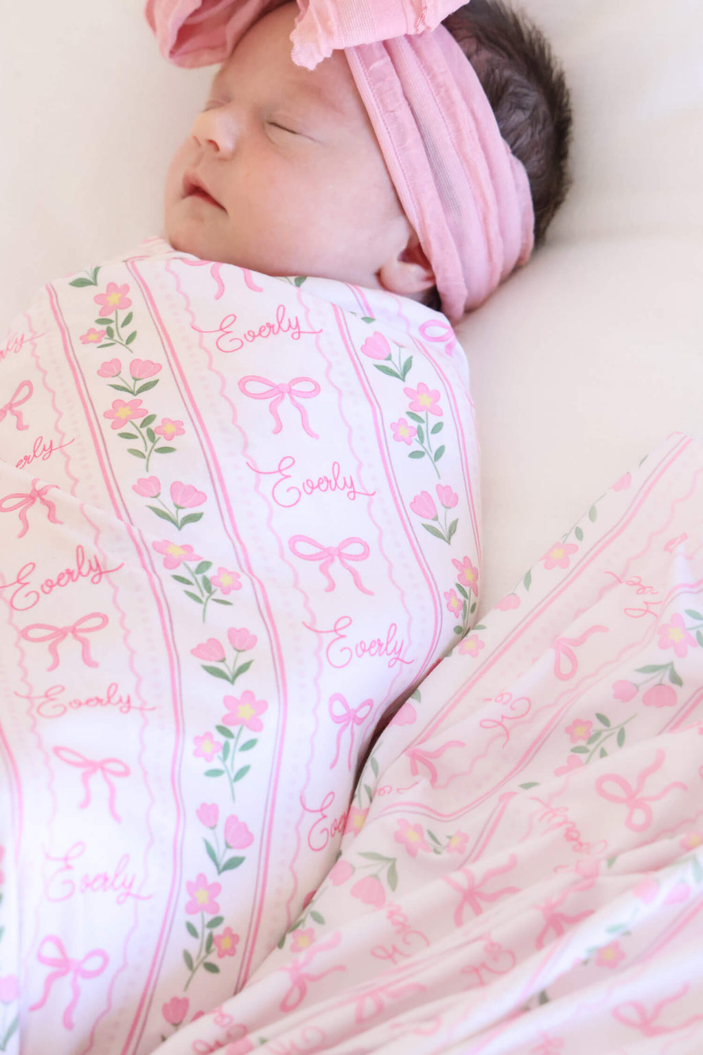 Personalized Swaddle Blanket | Coquette Garden