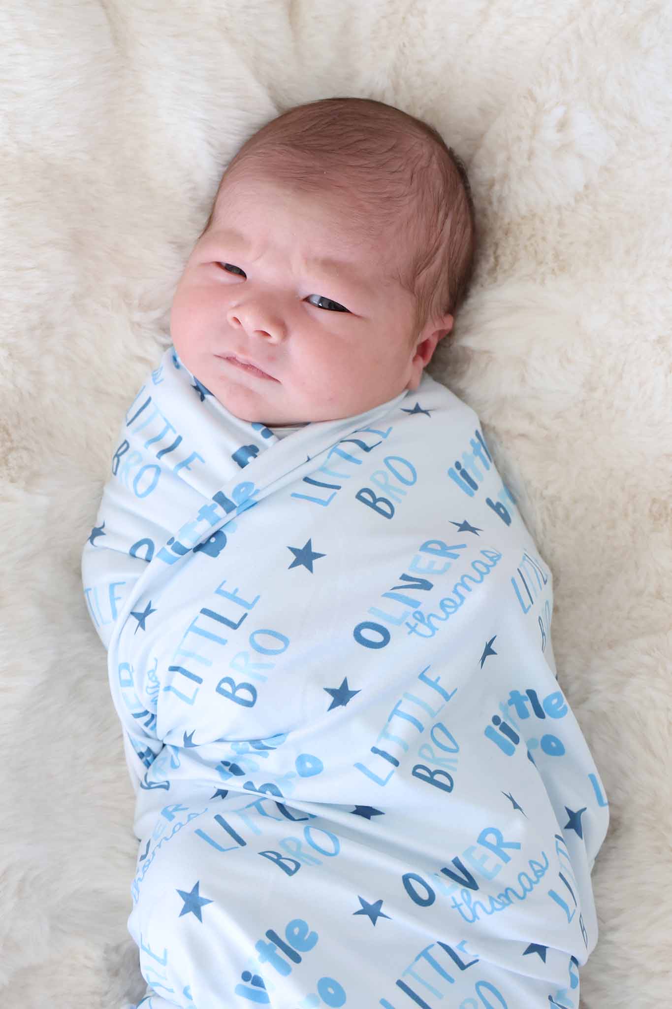 Personalized Swaddle Blanket | Little Bro