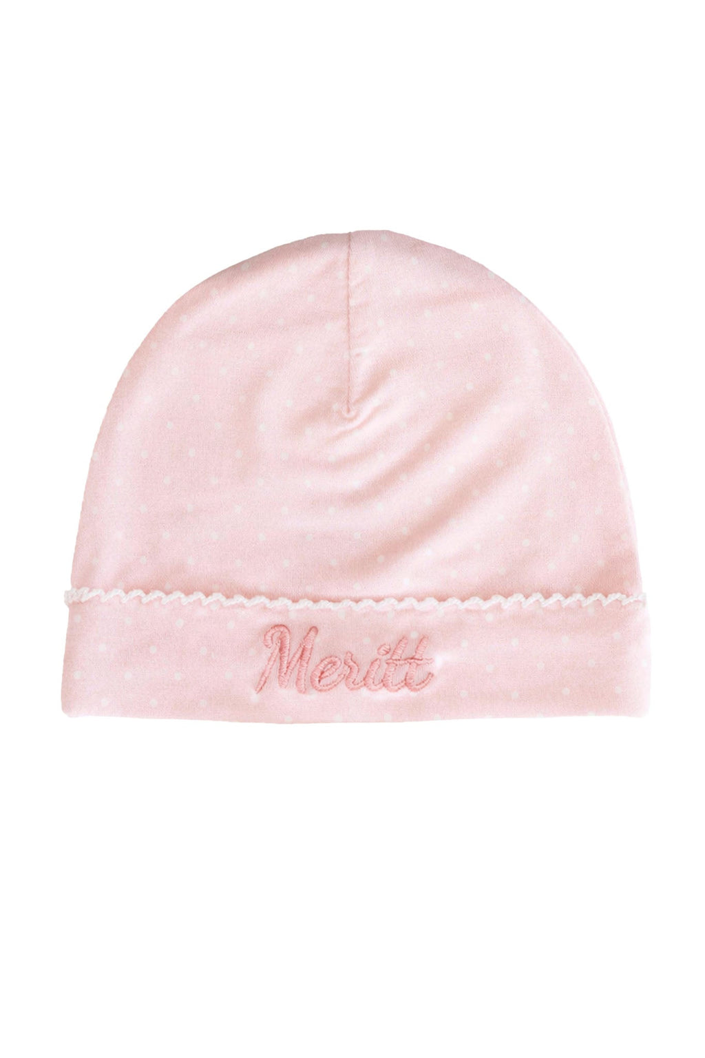 Picot Trim Bamboo Hat | Baby Pink