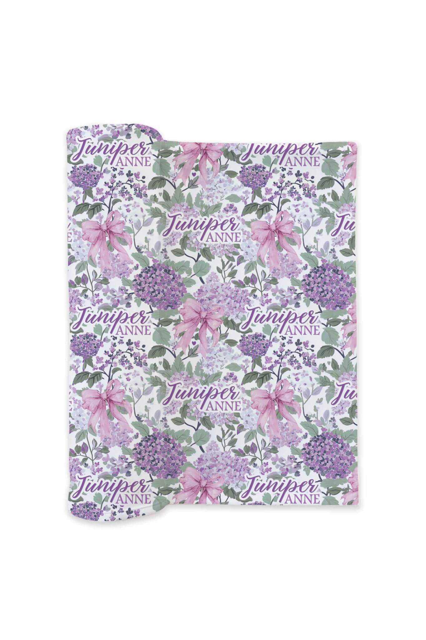 Personalized Swaddle Blanket | Lavender Lullaby