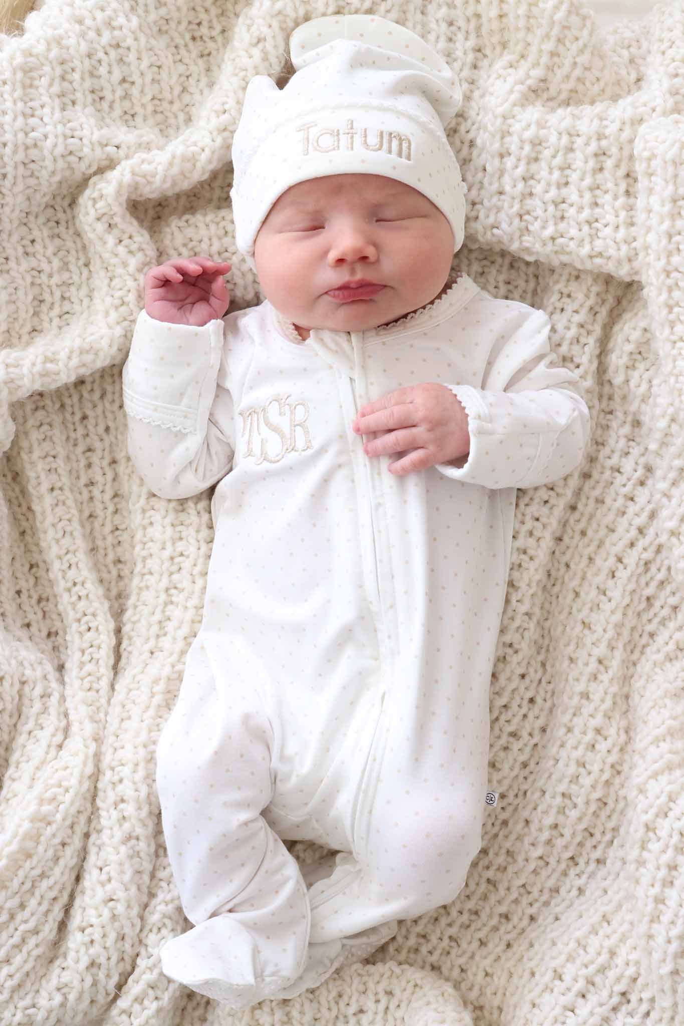 Picot Trim Bamboo Hat | Baby Taupe