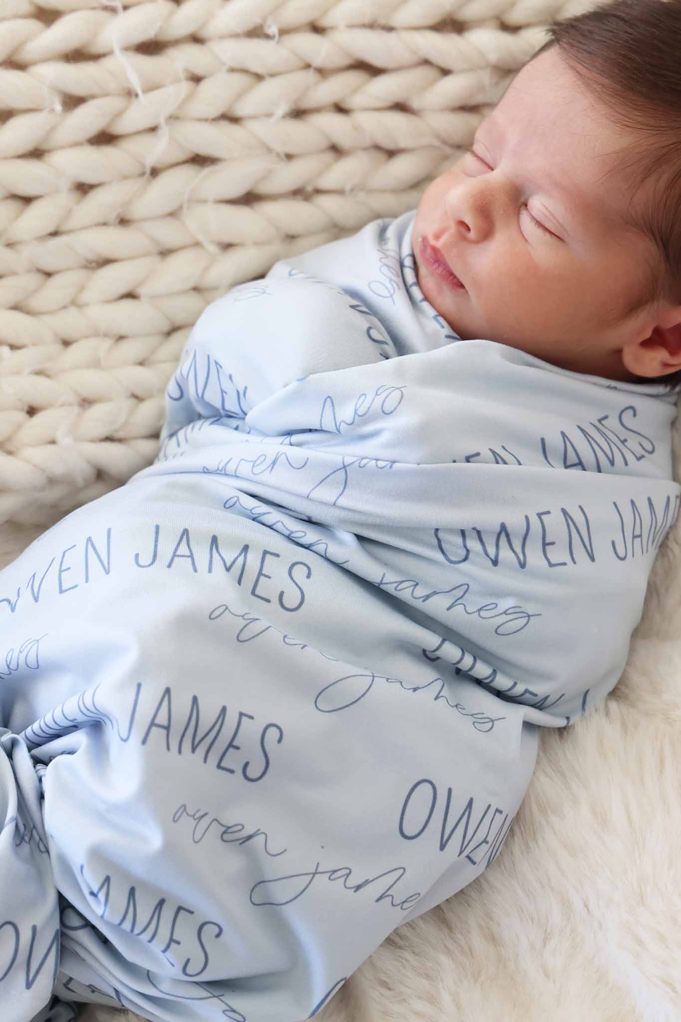 Personalized Baby Name Swaddle Blanket