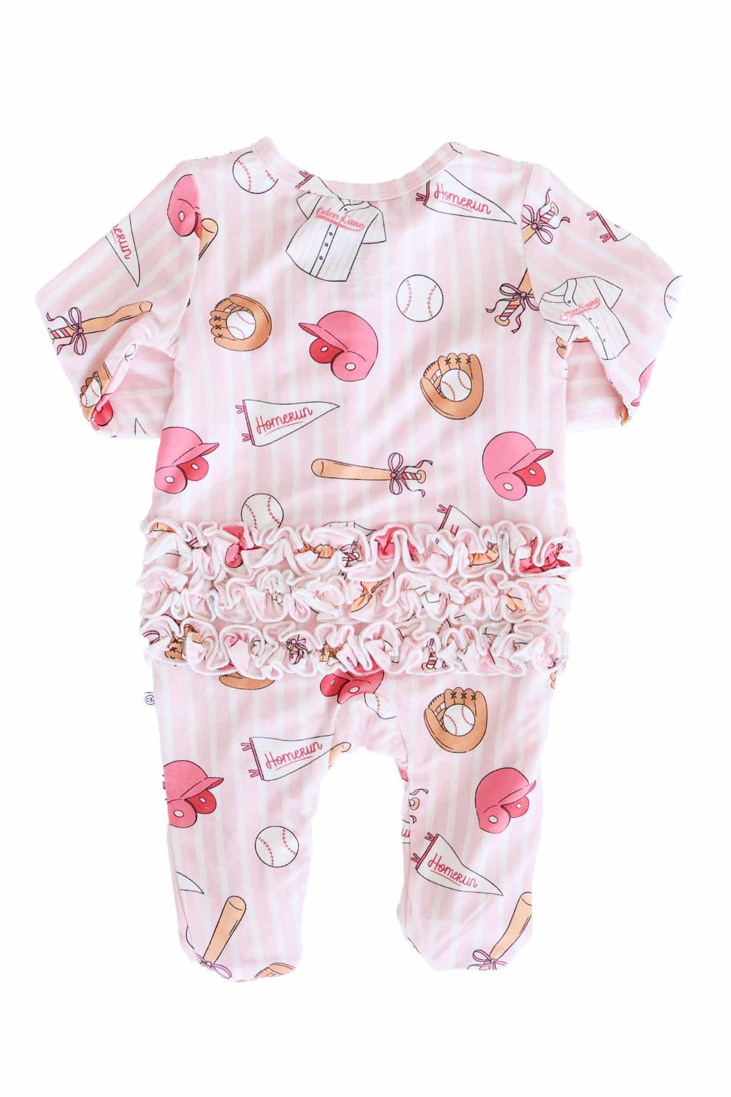 Ballpark Babes Ruffle Zipper Footie