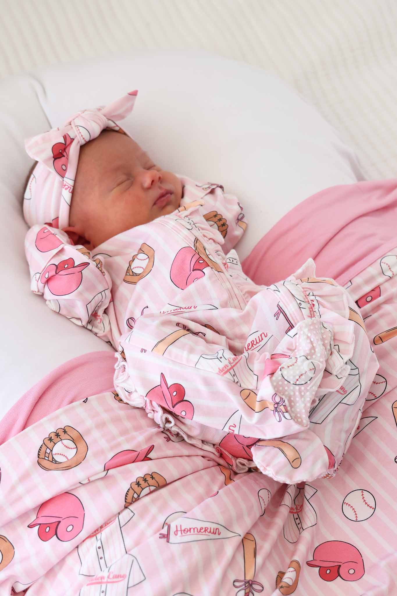 Ballpark Babes Ruffle Zipper Footie