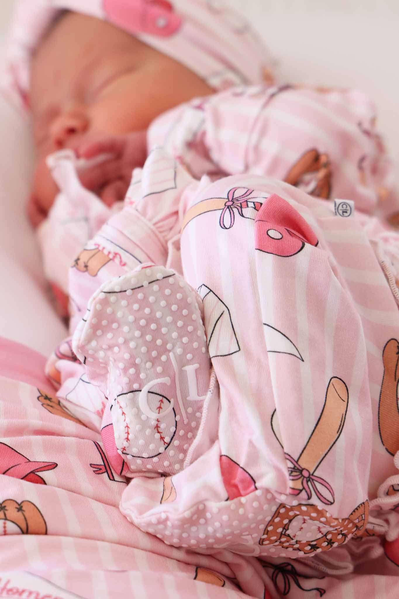 Ballpark Babes Ruffle Zipper Footie