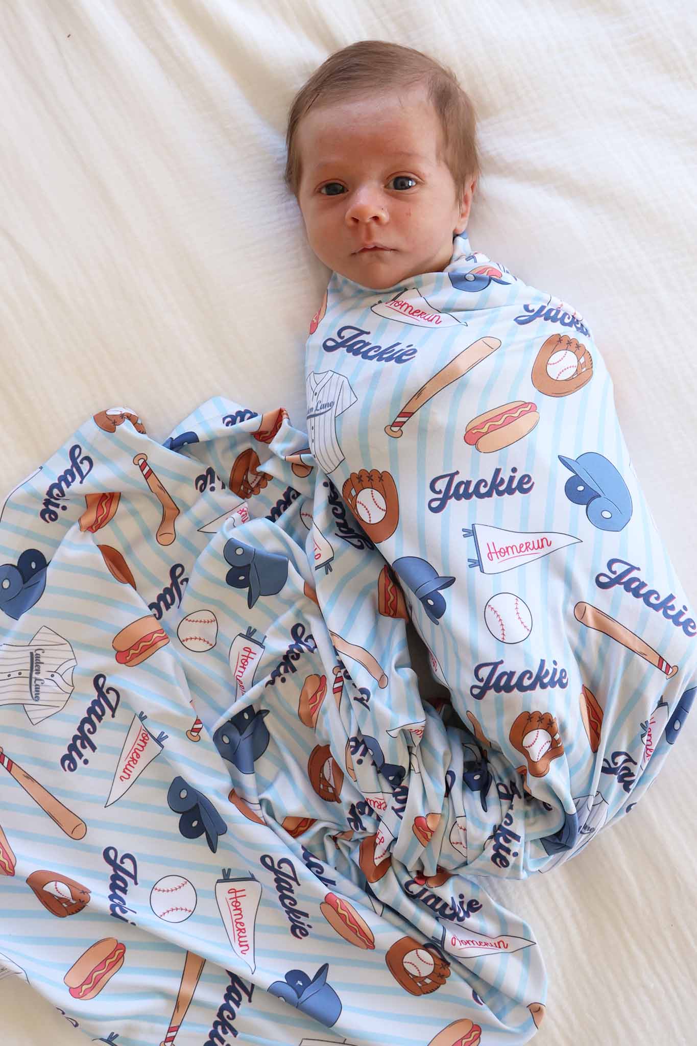 Ballpark Bros Personalized Swaddle Blanket