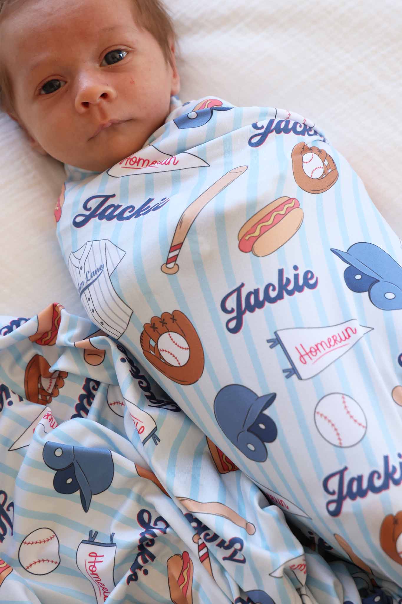 Ballpark Bros Personalized Swaddle Blanket
