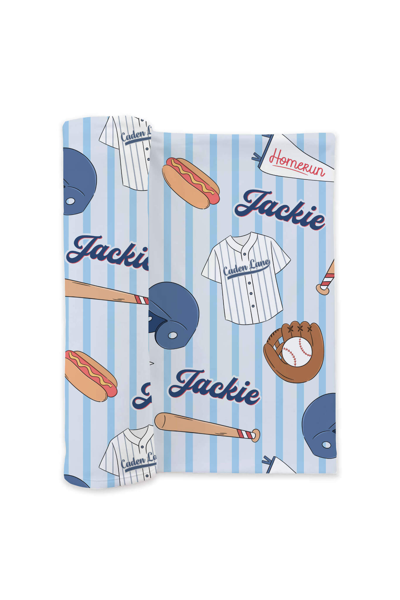 Ballpark Bros Personalized Swaddle Blanket
