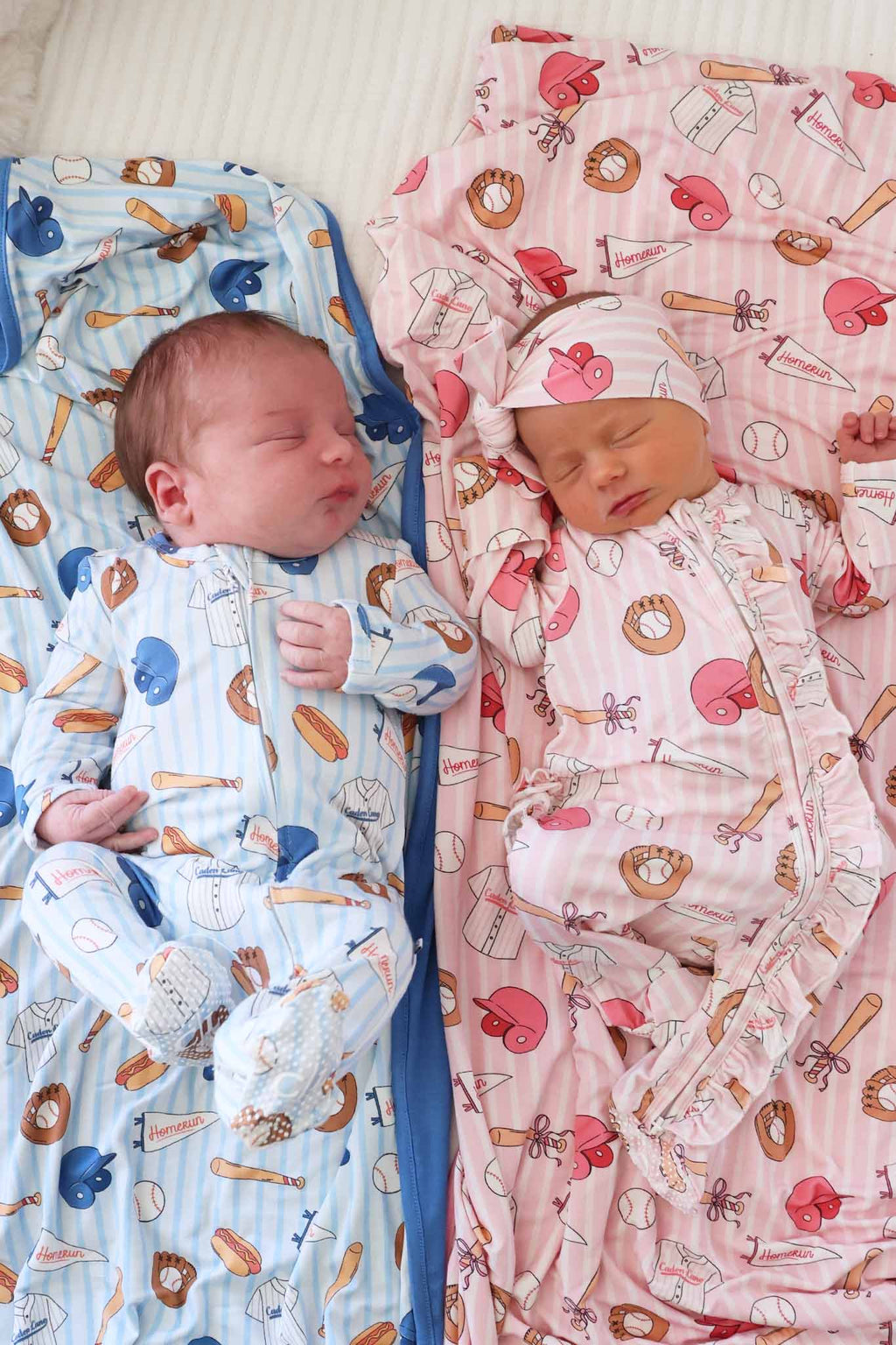 Ballpark Babes Ruffle Zipper Footie