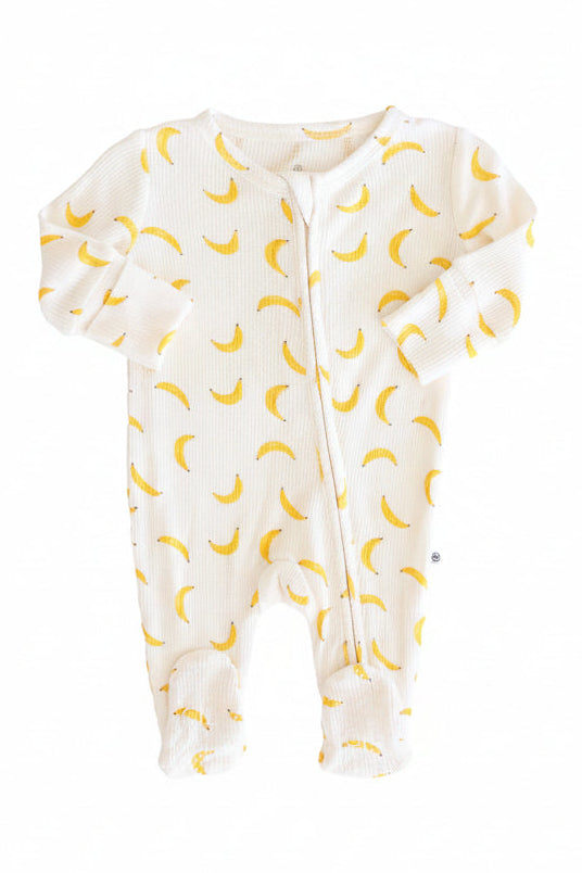 Fruit Bamboo Waffle Zipper Footies