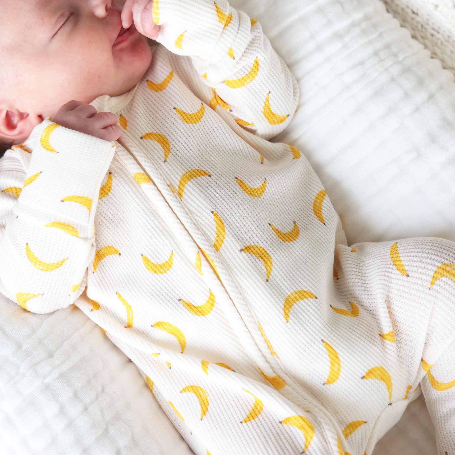 Fruit Bamboo Waffle Zipper Footies