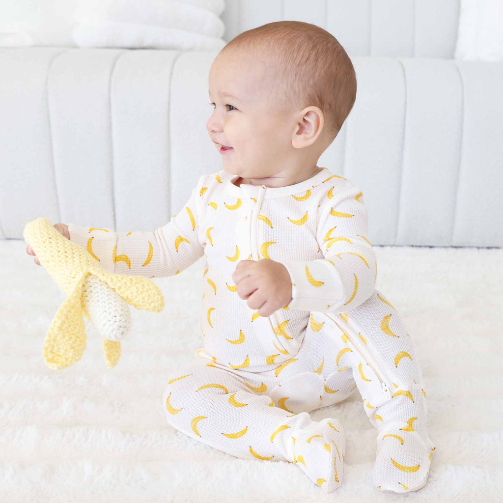 Fruit Bamboo Waffle Zipper Footies
