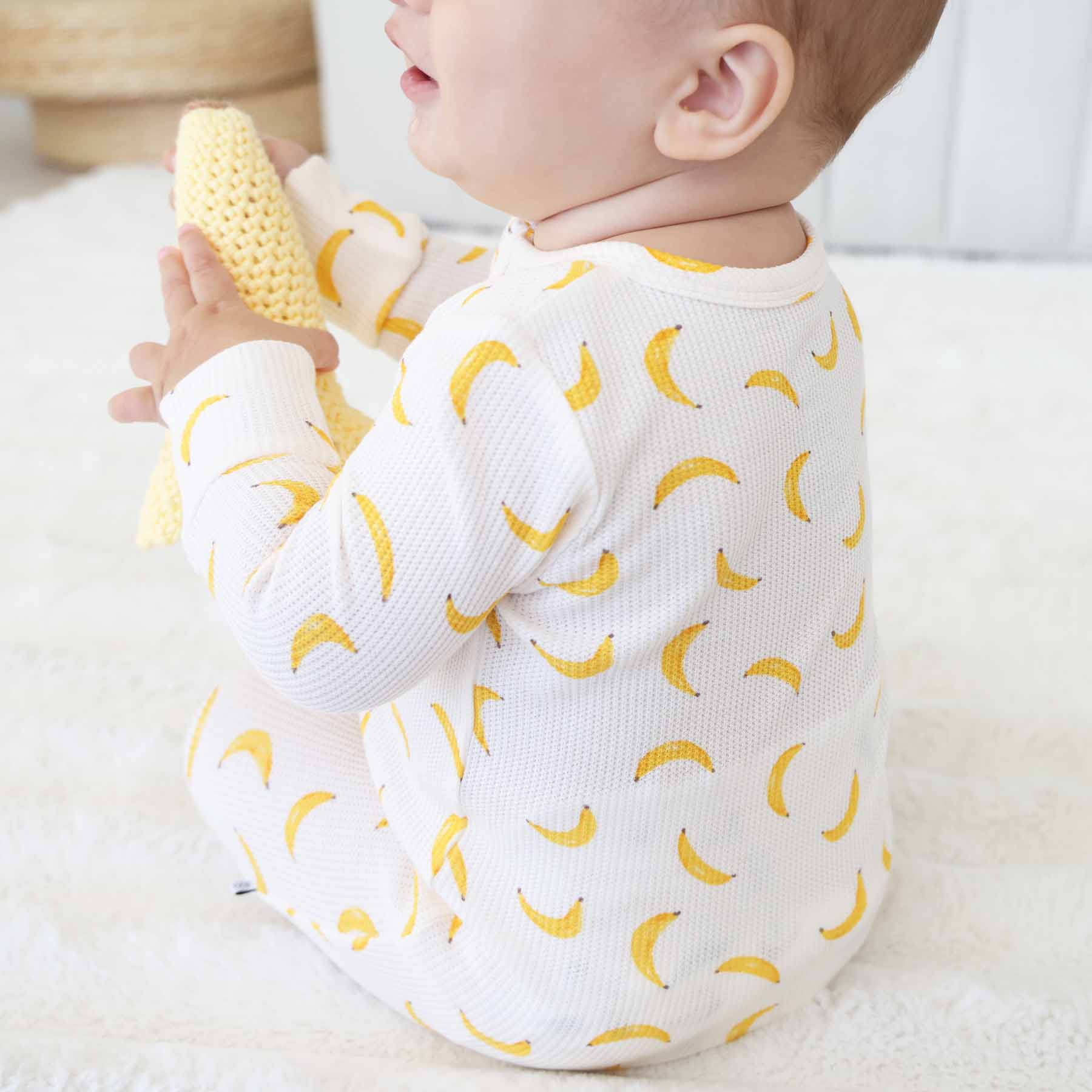 Fruit Bamboo Waffle Zipper Footies