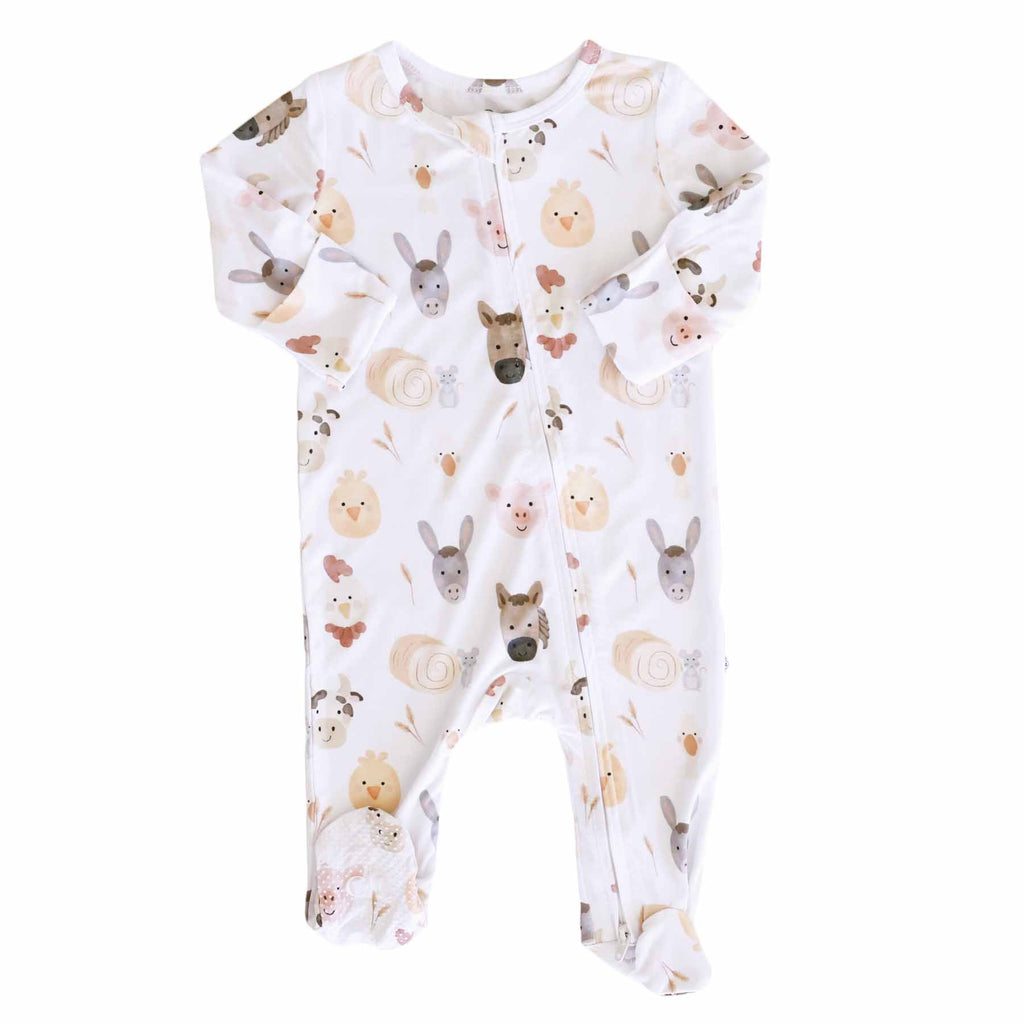 Barnyard Buddies Zipper Footie