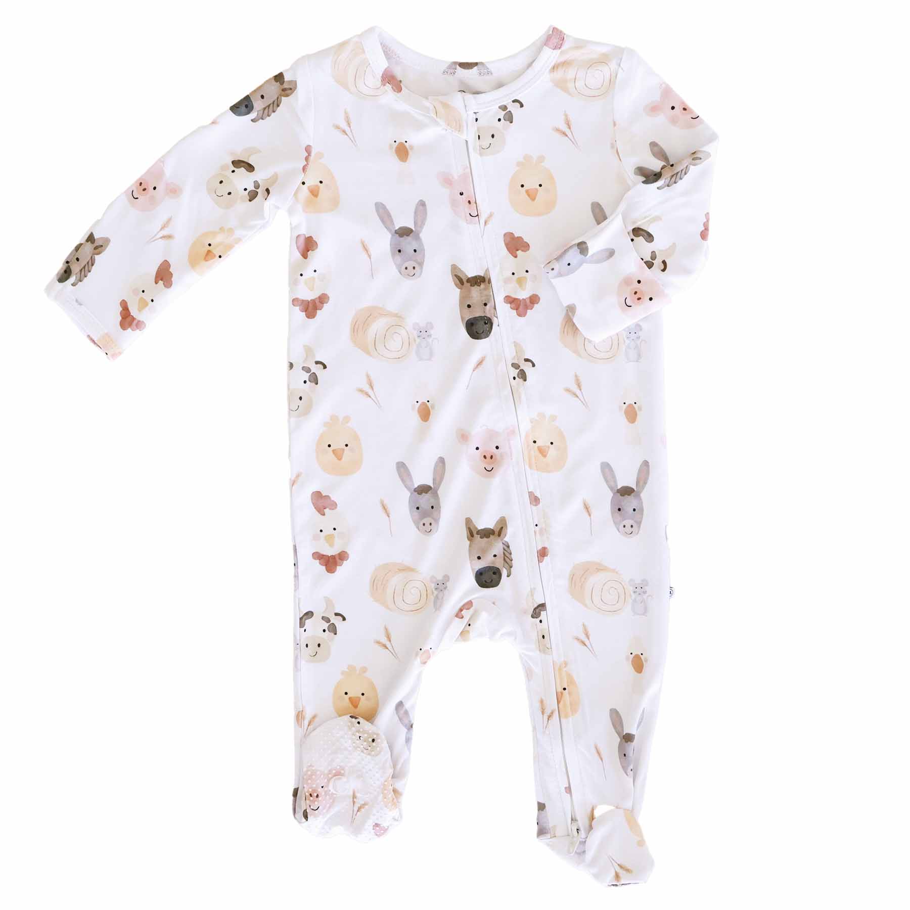 Barnyard Buddies Zipper Footie