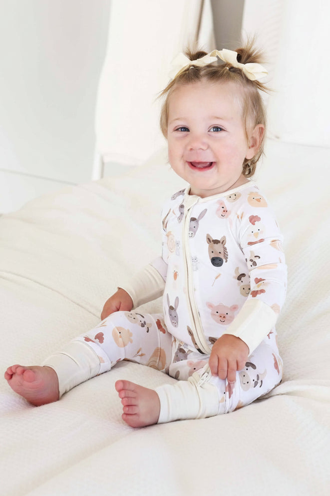 Barnyard Buddies Convertible Zip Romper