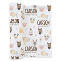 Barnyard Buddies Personalized Swaddle Blanket
