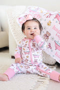Bathtime Besties Convertible Zip Romper | Pink