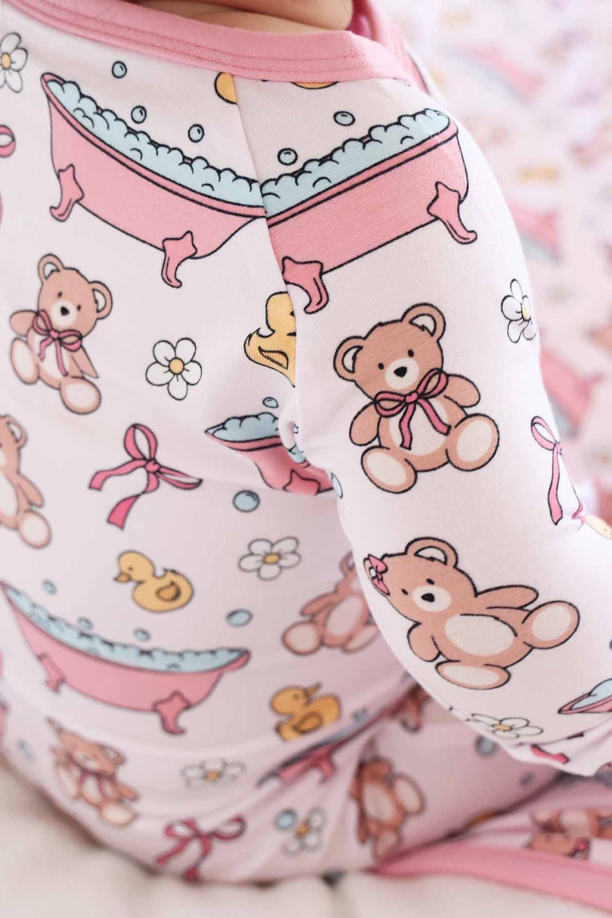 Bathtime Besties Convertible Zip Romper | Pink