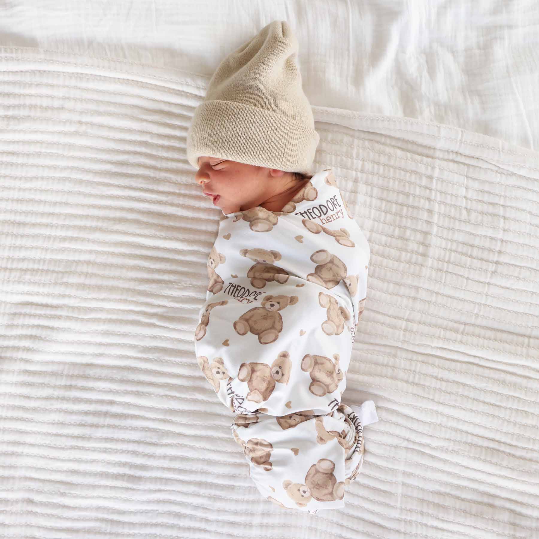 Beary Sweet Personalized Swaddle Blanket