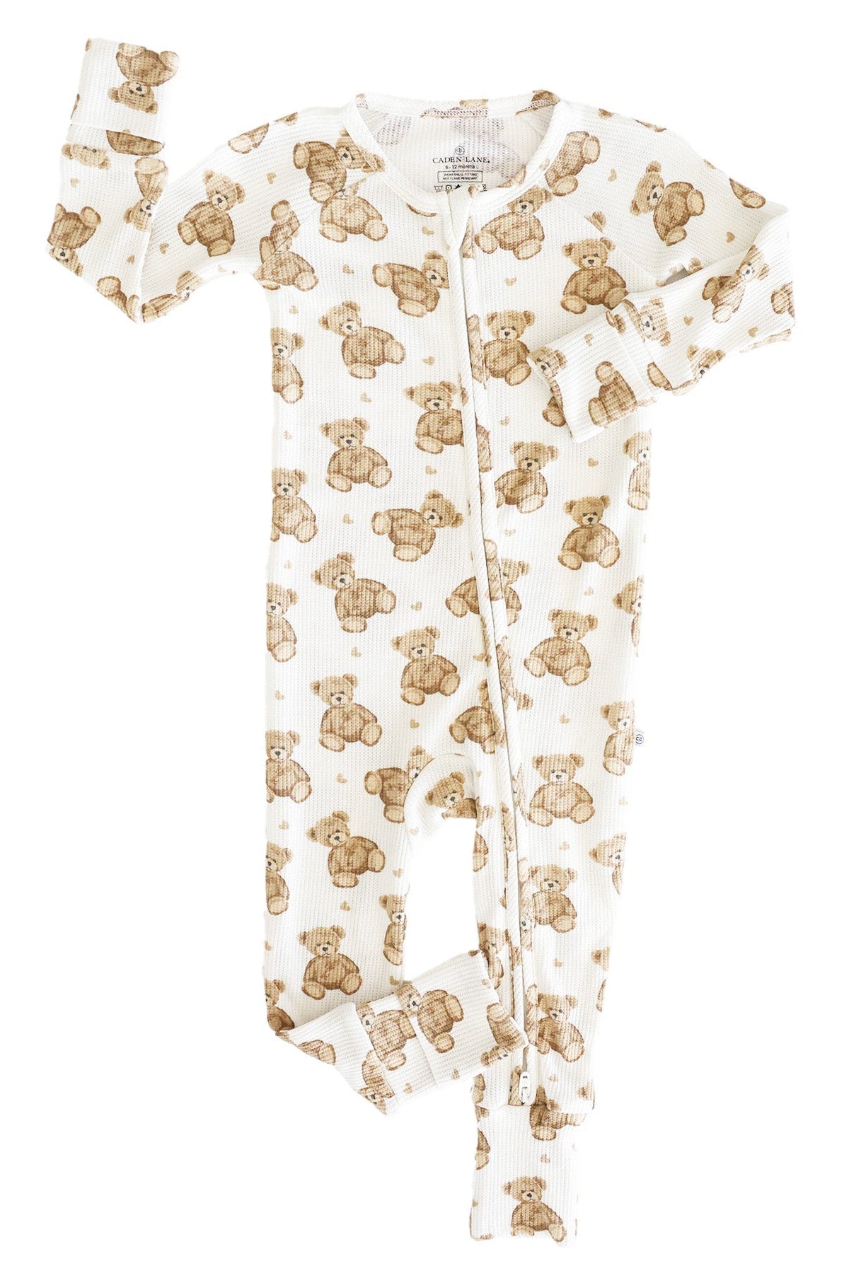 Beary Sweet Bamboo Waffle Convertible Zip Romper