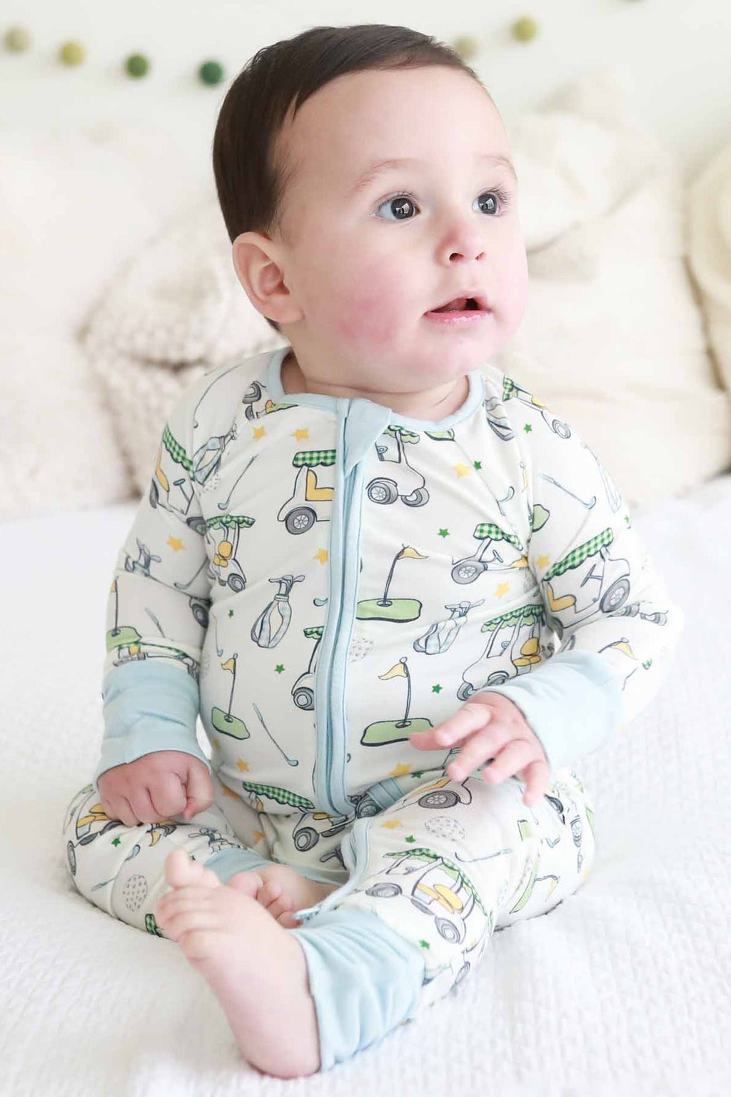 Country Club Cuties Convertible Zip Romper | Blue