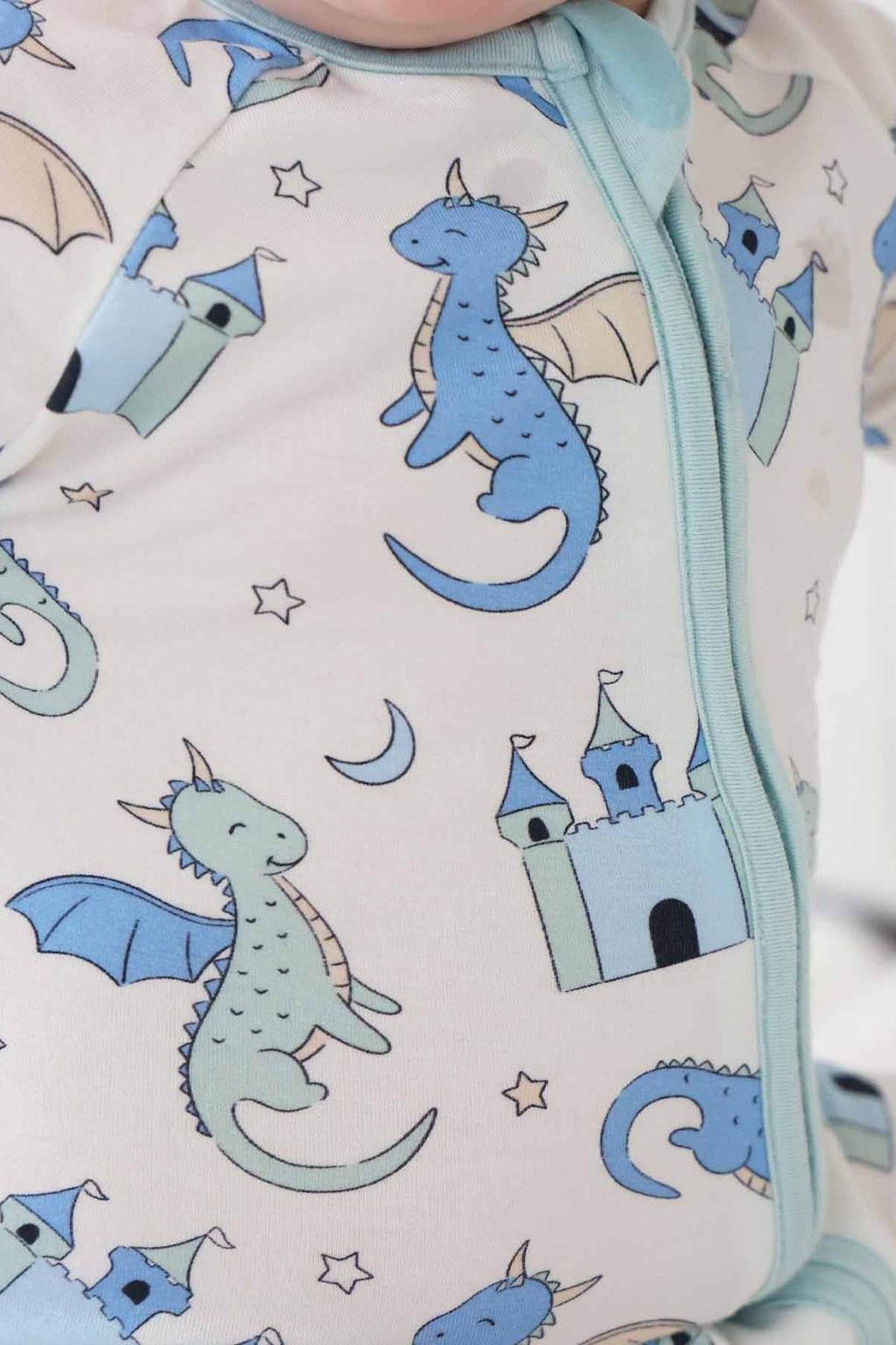 Dragon Adventure Convertible Zip Romper | Blue
