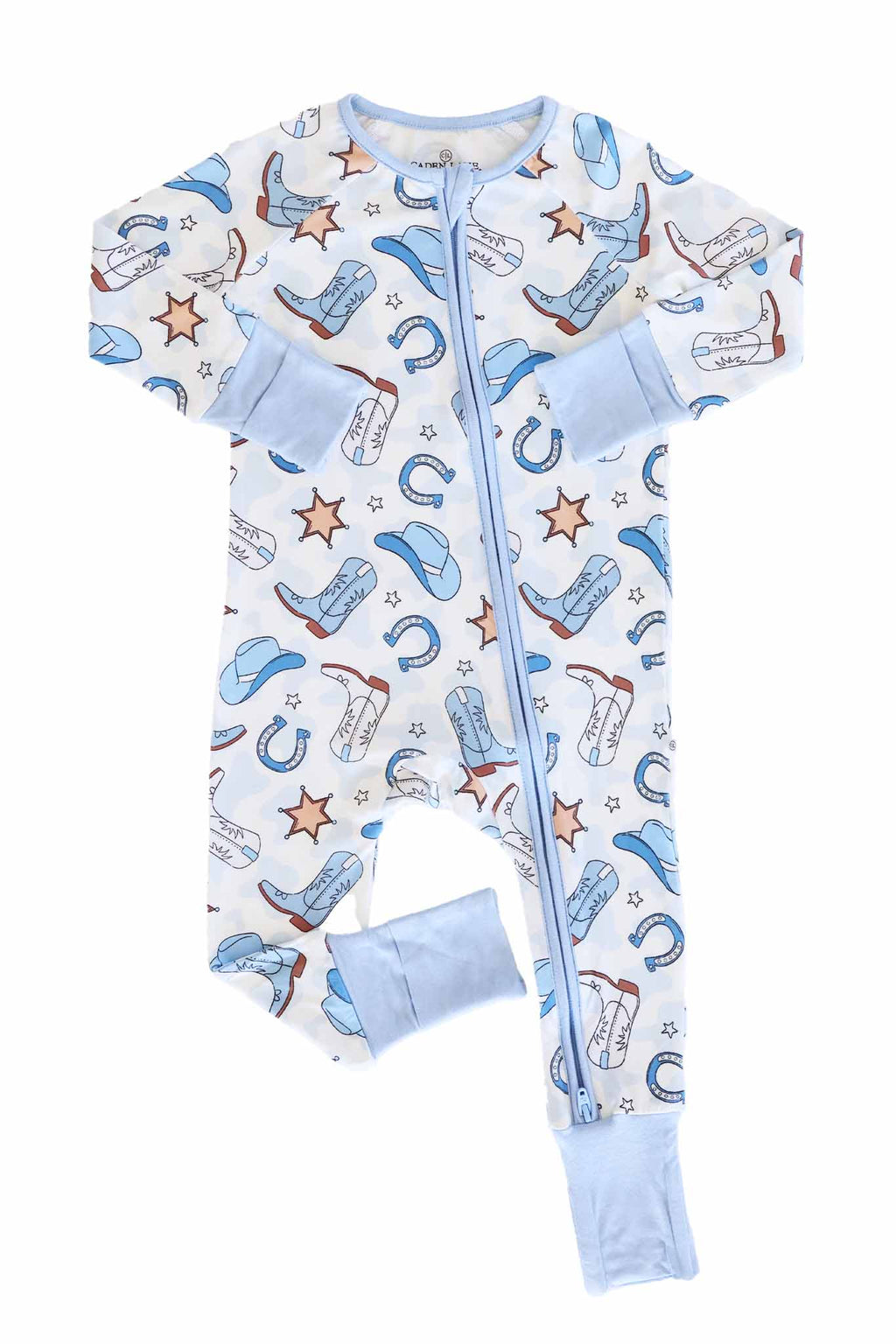 Rodeo Dreams Convertible Zip Romper | Blue