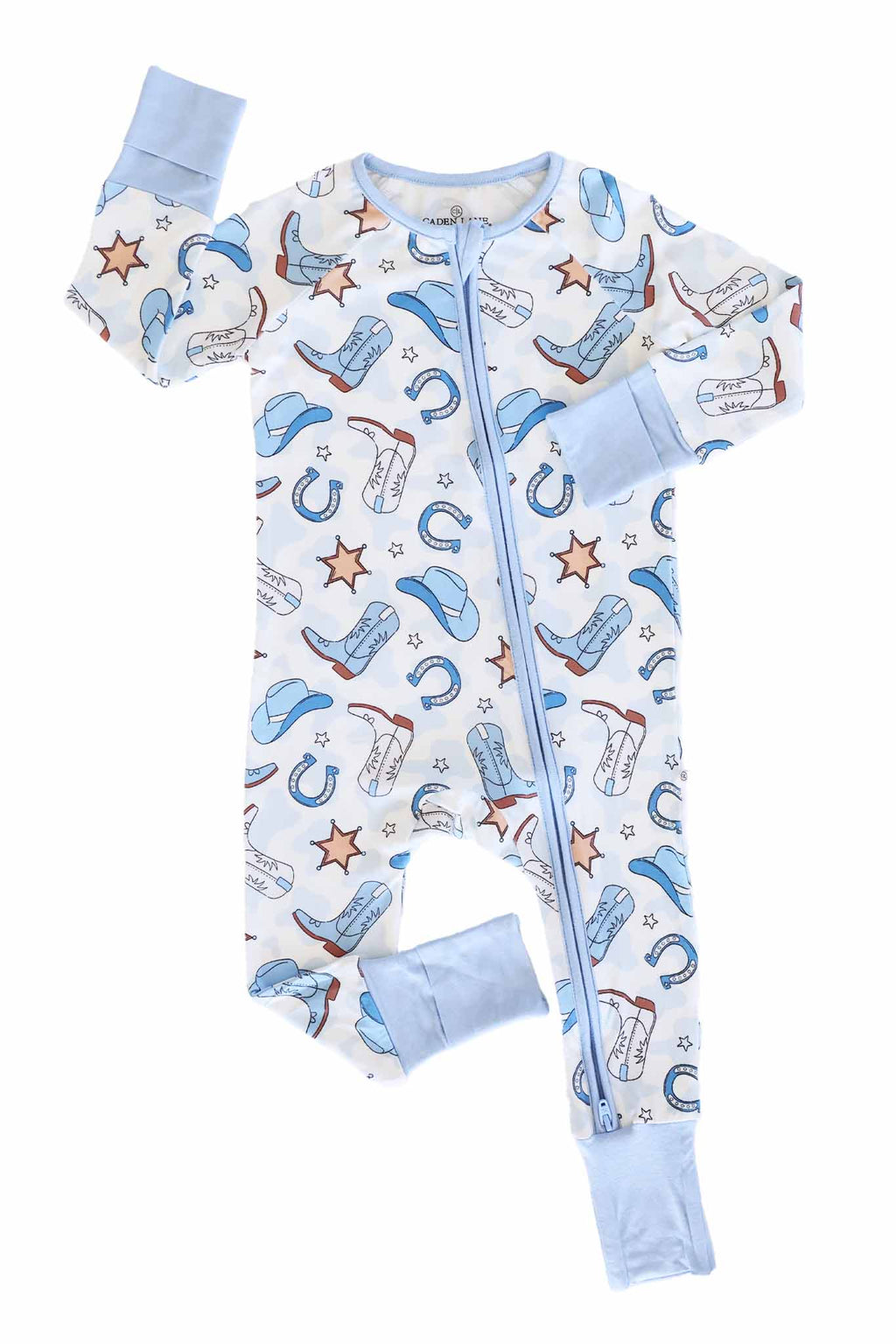 Rodeo Dreams Convertible Zip Romper | Blue