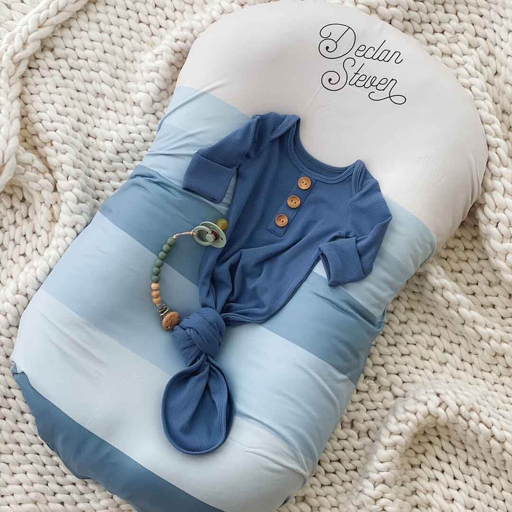 Personalized Ombre Swaddle | Dusty Blues