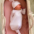 Solid Blush Personalized Newborn Baby Knot Gown