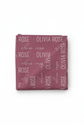 Personalized Boysenberry Baby Name Swaddle Blanket