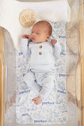 Bunny Blues Personalized Swaddle Blanket