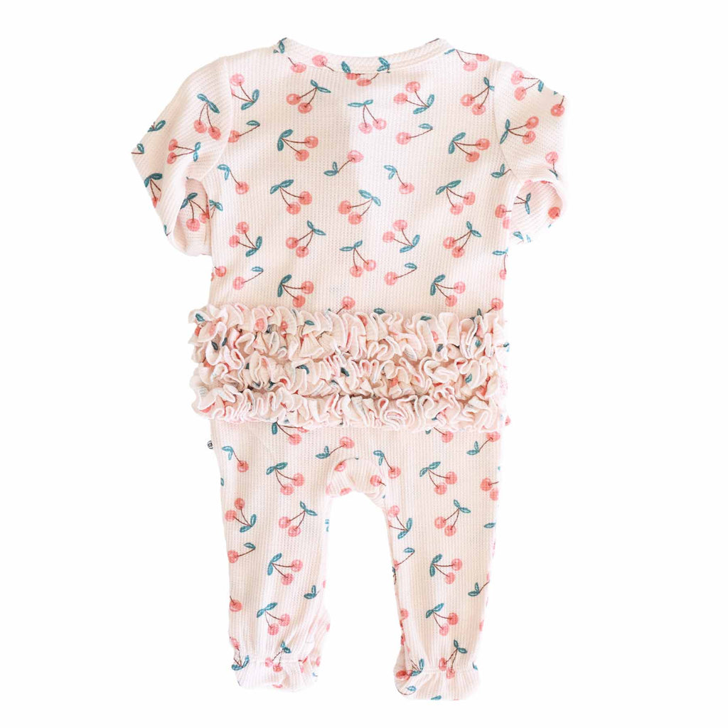 Fruit Bamboo Waffle Zipper Footies