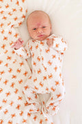 Beachy Bamboo Waffle Zipper Footies