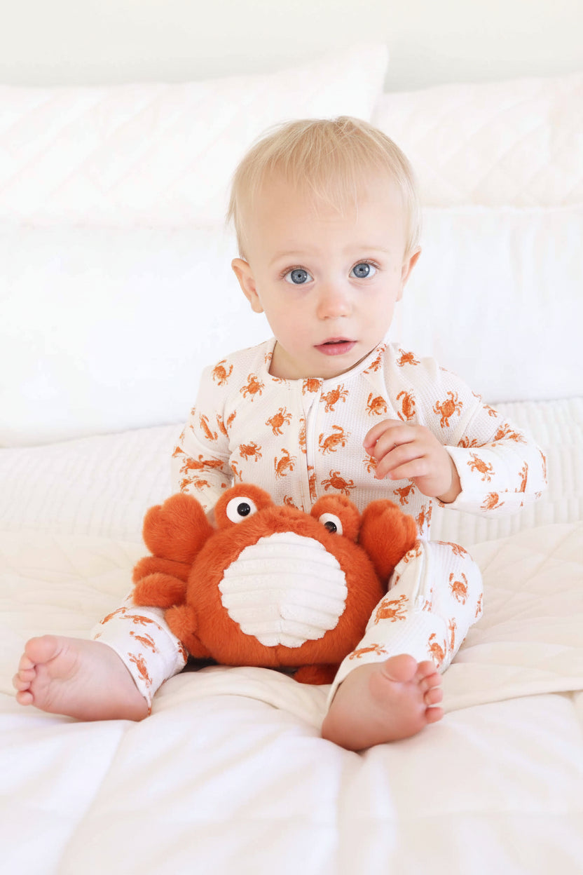 Beachy Bamboo Waffle Convertible Zip Rompers