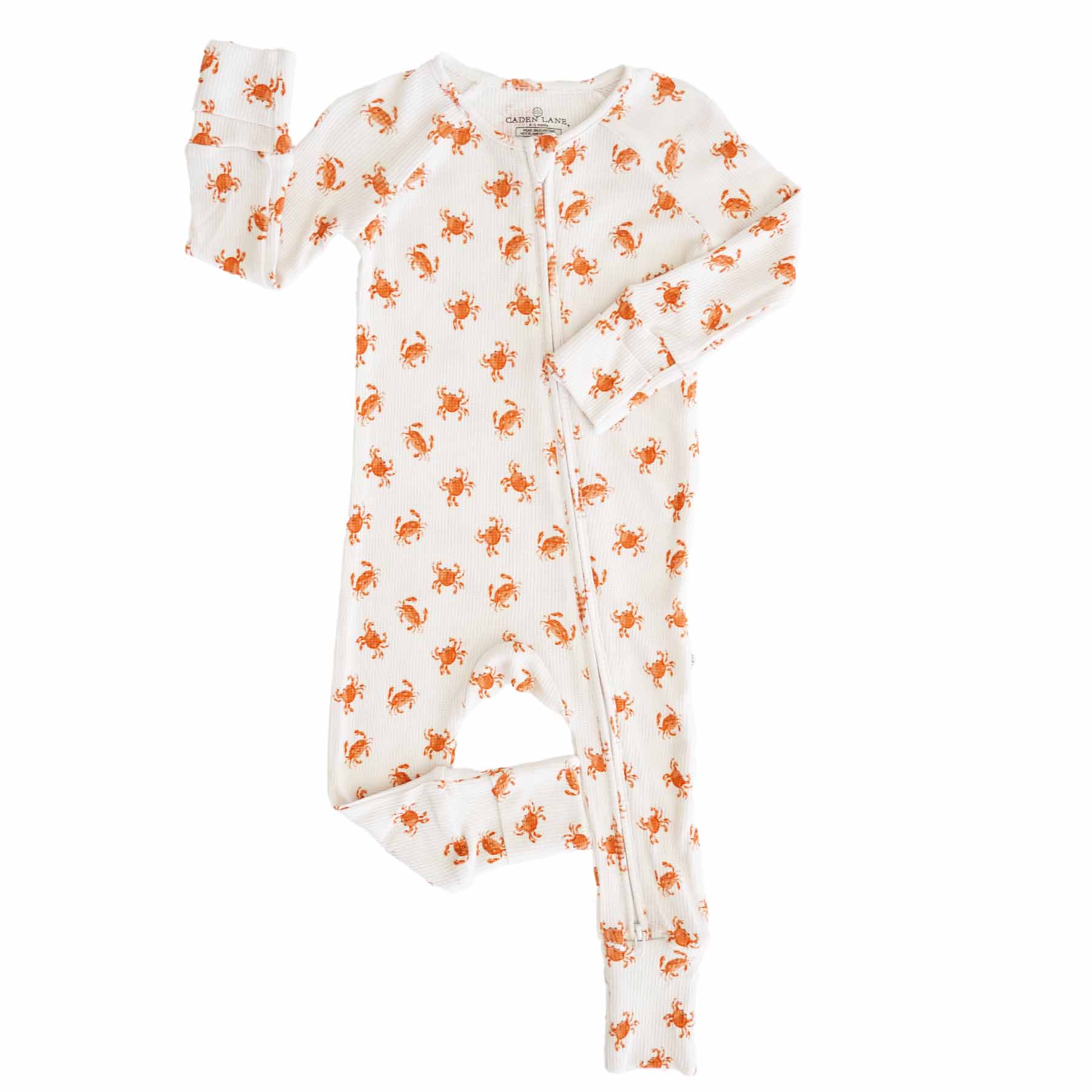 Beachy Bamboo Waffle Convertible Zip Rompers