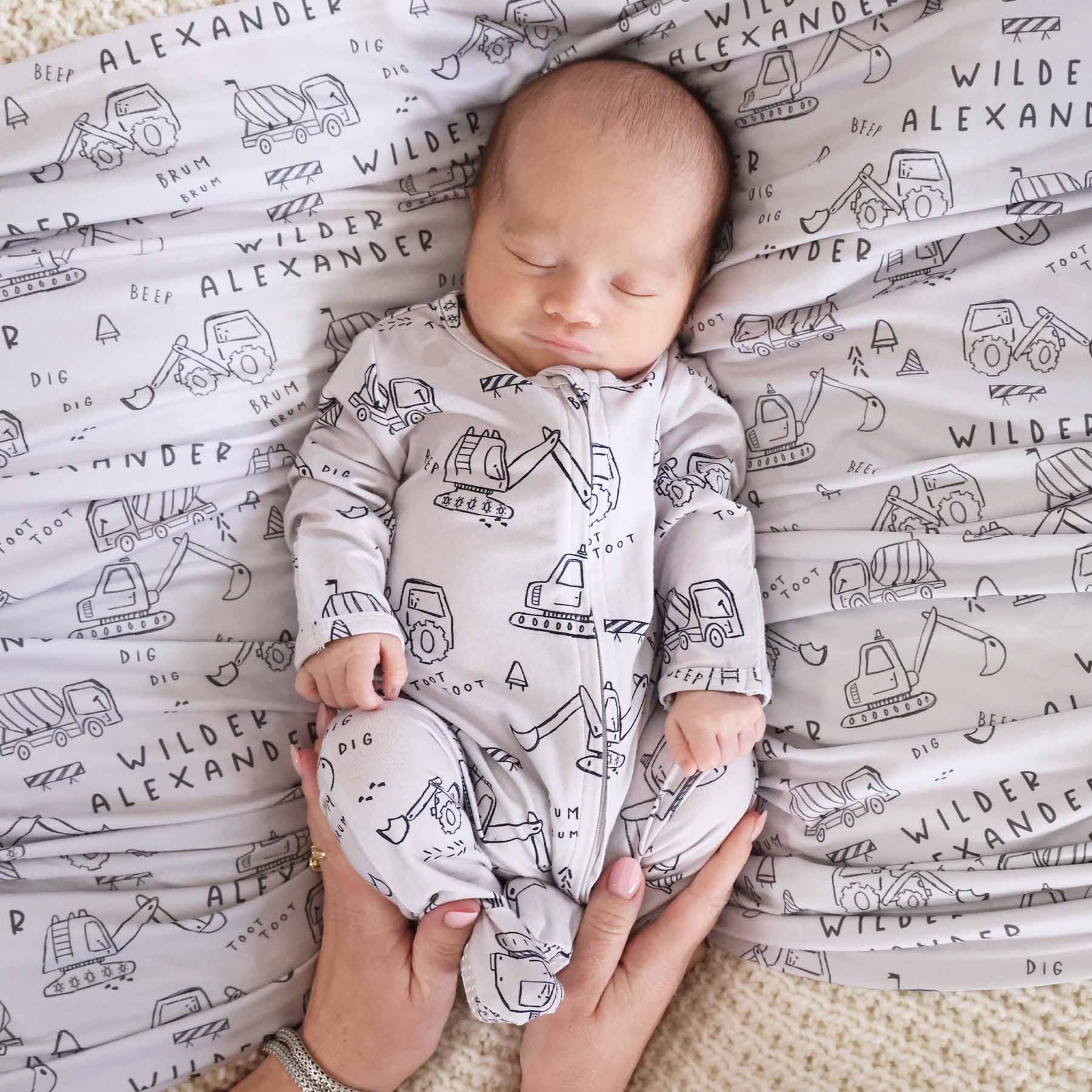 Doodle Dozers Personalized Swaddle Blanket