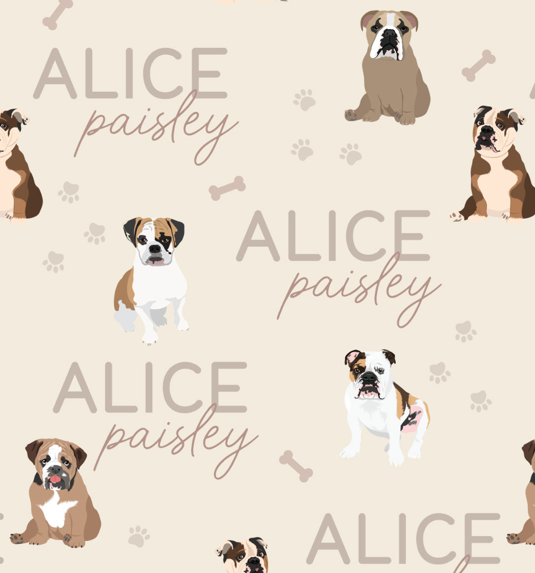 Personalized Baby Name Swaddle Blanket | Dog Breeds