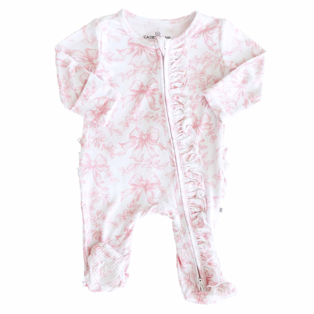 Fancy Frills Ruffle Zipper Footie