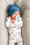 Brooks' Blue Rainbows Zipper Footie