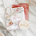 Remi's Rose Vines Personalized Baby Name Swaddle Blanket