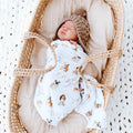 Puppy Love Personalized Baby Name Swaddle Blanket