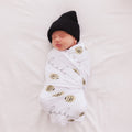 Honey's Bees Personalized Baby Name Swaddle Blanket