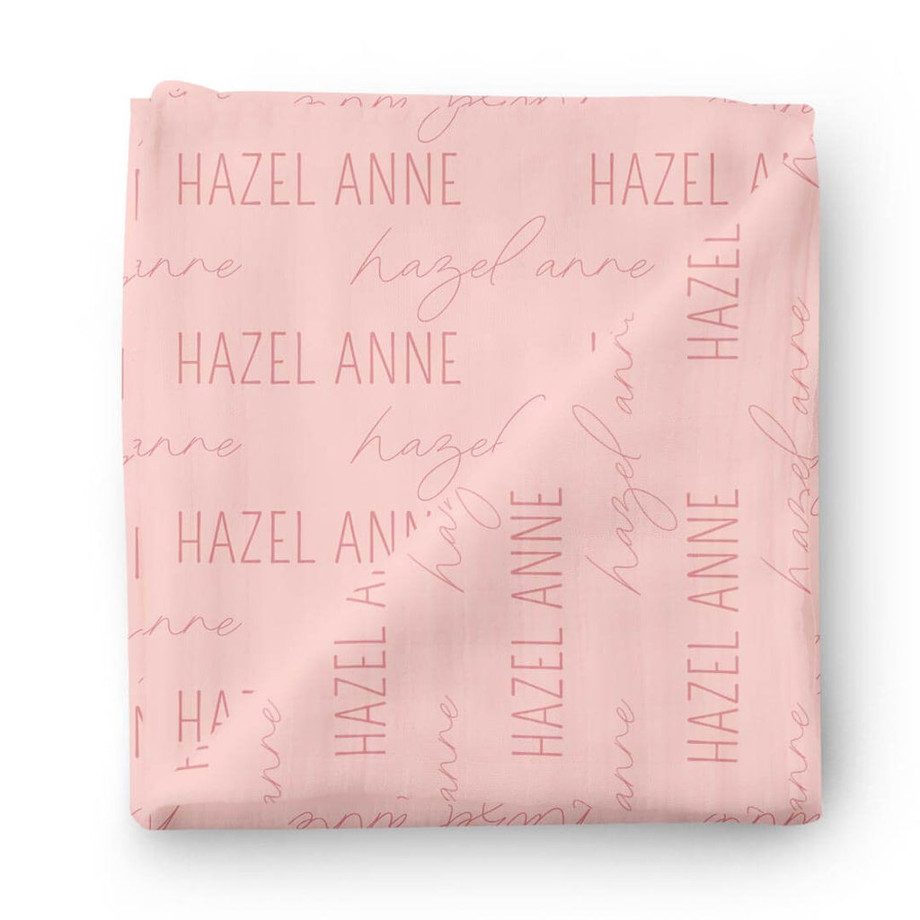 Personalized Baby Name Swaddle Blanket | Dusty Hues