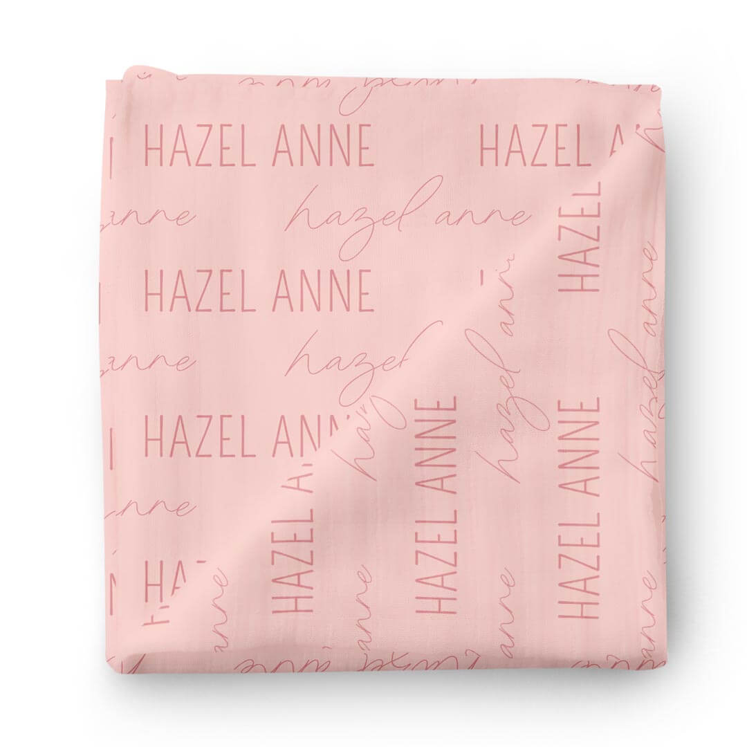 Personalized Baby Name Swaddle Blanket | Dusty Hues